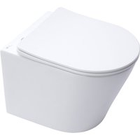 Swiss Aqua Technologies - Swiss Aqua Technologie Infinitio Wand-WC ohne Spülrand mit unsichtbarer Befestigung + WC-Deckel mit Fallbremse von SWISS AQUA TECHNOLOGIES