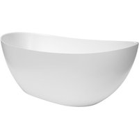 Swiss Aqua Technologies - Mette freistehende Badewanne 158 x 70 aus fließendem Marmor, 280 l, Weiß, (SATMET1580) von SWISS AQUA TECHNOLOGIES