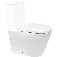 Swiss Aqua Technologies Project Stand-WC ohne Spülrand aus Keramik (Spülkasten nicht enthalten), weiß (SATPRO31M) von SWISS AQUA TECHNOLOGIES