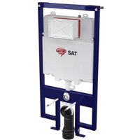 Schlanke Boden-Wandhalterung für Wand-WC, Doppelspülung 3/6 l, für Leichtbauwände (satamskslim) - Swiss Aqua Technologies von SWISS AQUA TECHNOLOGIES