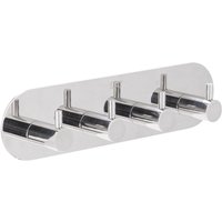 Swiss Aqua Technologies - Selbstklebender Wandhaken mit vier Haken aus Edelstahl, glänzend verchromt (HACEKNALEP4K) von SWISS AQUA TECHNOLOGIES