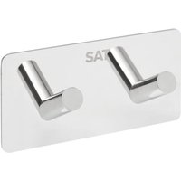 Swiss Aqua Technologies - Selbstklebender Wandhaken mit zwei Haken aus Edelstahl, glänzend verchromt (HACEKNALEP2H) von SWISS AQUA TECHNOLOGIES