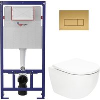 Swiss Aqua Technologies WC-Set Swiss Aqua Technologies: ECO 2L 112 cm + WC Hängetoilette Tornado Fusion + Betätigungsplatte Gold (STESTFUWT06-IN) von SWISS AQUA TECHNOLOGIES