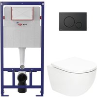 Swiss Aqua Technologies WC-Set Swiss Aqua Technologies: ECO 2L 112 cm + WC Hängetoilette Tornado Fusion + Betätigungsplatte Schwarz (STESTFUWT02-IN) von SWISS AQUA TECHNOLOGIES
