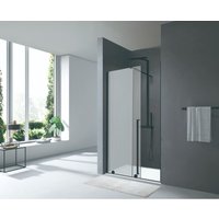 Swiss Aqua Technologies X-MOTION Duschtür 200x120cm Schwebend, Antikalk mit mattschwarzem Profil (SATBWIXM120NIKAC) von SWISS AQUA TECHNOLOGIES