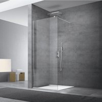 Walk-in Set Duschabtrennung 77x200cm fix aus Easy Clean Klarglas + Montagearm + Profil, Chrom (WI80-SET) - Swiss Aqua Technologies von SWISS AQUA TECHNOLOGIES