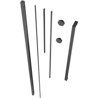 Walk-in Xmotion Duschwand-Installationsset mit Profil, Griff, Schienen und Rollen, Schwarz - Swiss Aqua Technologies von SWISS AQUA TECHNOLOGIES