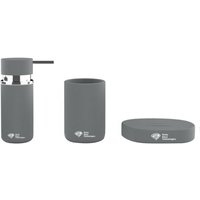 Zubehörset Infinitio Seifenspender + Seifenschale + Keramikbecher Mattgrau PackSAT-Mattgrau - Swiss Aqua Technologies von SWISS AQUA TECHNOLOGIES