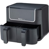 SWISS HOME Doppel-Heißluftfritteuse SH-6931 schwarz Kunststoff B/H/L: ca. 24x28x32 cm ca. 3 l von SWISS HOME