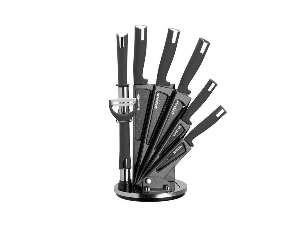 SWISS PRO+ Messer-Set Swiss Pro 8-TEILIGES KÜCHENMESSER-SET aus rostfreiem Spezialstahl von SWISS PRO+