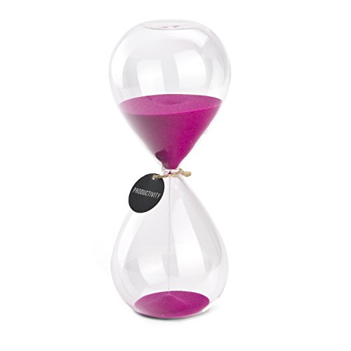 Sanduhr Sand Timer €“ swisselite Biloba Sanduhr Sand Timer inspiriert Glas/Home, Schreibtisch, Büro Decor Rose Red Color,3 mins von SWISSELITE