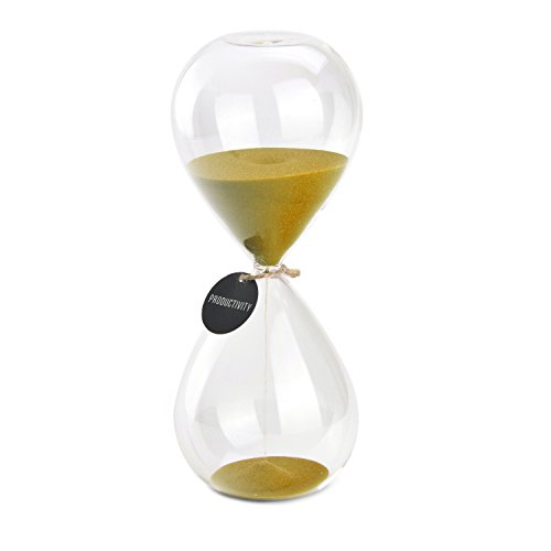 Sanduhr Sand Timer – swisselite Biloba Sanduhr Sand Timer inspiriert Glas/Home, Schreibtisch, Büro Decor Gold color,30 mins von SWISSELITE