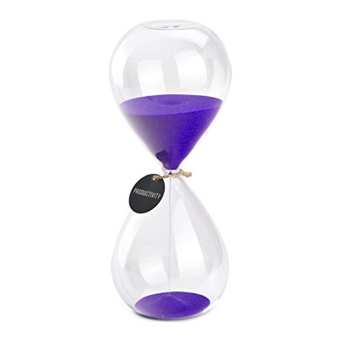 Sanduhr Sand Timer – swisselite Biloba Sanduhr Sand Timer inspiriert Glas/Home, Schreibtisch, Büro Decor Purple Color,15 mins von SWISSELITE