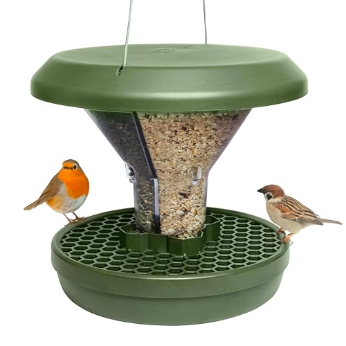 SWISSINNO Vogelfutterhaus zum Aufhängen – Davos SMART Birds - Vogelfutterspender mit Auffangschale - Futterstation für Vögel - Futtersilo Rattensicher - Vogelhaus für Garten & Balkon - Grün SWISSINNO Vogelfutterhaus zum Aufhängen – Davos SMART Birds - Vogelfutterspender mit Auffangschale - Futterstation für Vögel - Futtersilo Rattensicher - Vogelhaus für Garten & Balkon - Grün von SWISSINNO