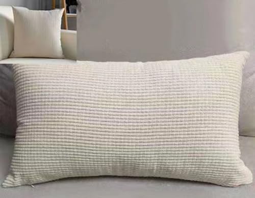 2er Set Sofa Kissenbezüge 50x70,Kissenbezug 45x45 Kissenhülle 40x70 Quadrat 40x60 Dekokissen Bezug 30x50 Rechteck Pillow Cases，Abnehmbare Waschbar Moderne Pillowcase ( Color : Beige , Size : 40x60 cm von SWJ-swjssb