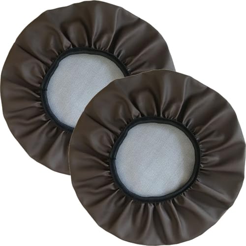 Hockerbezug Rund 2 Stück wasserdichte Bezug Für Barhocker Stuhlhussen PU Sitzkissen Bürostuhl Hocker Bezug Sitzkissenbezug Für Esszimmerstühle Runder Hocker(Dark Curry,35x35 cm Set of 2) von SWJ-swjssb