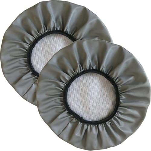 Hockerbezug Rund 2 Stück wasserdichte Bezug Für Barhocker Stuhlhussen PU Sitzkissen Bürostuhl Hocker Bezug Sitzkissenbezug Für Esszimmerstühle Runder Hocker(Dark Gray,40x40 cm Set of 2) von SWJ-swjssb