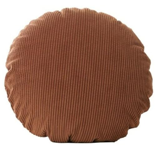 Kissenbezug Rund 45x45 50x50 60x60 Chenille Sofa Kissenbezüge Runder, Zierkissenbezug Dekokissen Sofakissen Kissenhülle Dekorative Weiche Zierkissenbezüge Kissen Bezug(Caramel,60 cm (1pc)) von SWJ-swjssb