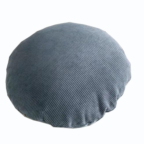 Kissenbezug Rund 45x45 50x50 60x60 Chenille Sofa Kissenbezüge Runder, Zierkissenbezug Dekokissen Sofakissen Kissenhülle Dekorative Weiche Zierkissenbezüge Kissen Bezug(Gray-Blue,60 cm (1pc)) von SWJ-swjssb