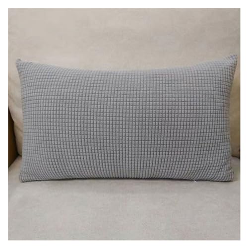 Kissenhülle 40x70,2er Set Kissenbezug 50x70,40x60 Samt Kissenbezüge Kopfkissenbezug mit Reißverschluss Sofa Pillow Cover Zierkissenbezug Dekokissen Bezug Universal ( Color : Light grey , Size : 50x70c von SWJ-swjssb