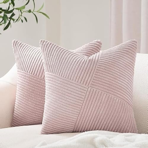 Plüsch Samt Kissenbezüge 40x40 50x50 2er Set Sofakissen Bezug 30x50 Kissenhülle 60x60 Kissen Bett Couchkissen Kissenbezug Zierkissenbezug Mit Reißverschluss,Waschbar(#17,55x55 cm(Set of 2)) von SWJ-swjssb