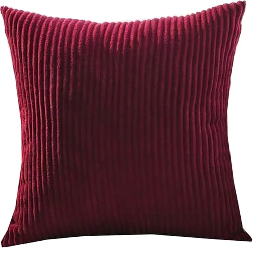 SWJ-swjssb Kissenbezug 80x80 Kopfkissenbezug Groß Kissenhüllen 40x40 Kissenhülle 40x60 Kissenbezüge 50x70 Für Sofa Couch & Salon,Dekokissen/Zierkissen/Kopfkissen Abdeckung(Burgund,50x50 cm) von SWJ-swjssb