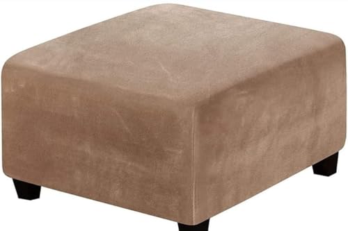 SWJ-swjssb Ottomane Schonbezug Hocker Bezug, Samt Hocker Husse für Fußhocker Quadratisch, Schwarz Stretch Bezug Ottomane Abdeckung Überzug Hocker Protector Waschbar Hockerabdeckung(Leather,50x50 cm) SWJ-swjssb Ottomane Schonbezug Hocker Bezug, Samt Hocker Husse für Fußhocker Quadratisch, Schwarz Stretch Bezug Ottomane Abdeckung Überzug Hocker Protector Waschbar Hockerabdeckung(Leather,50x50 cm) von SWJ-swjssb