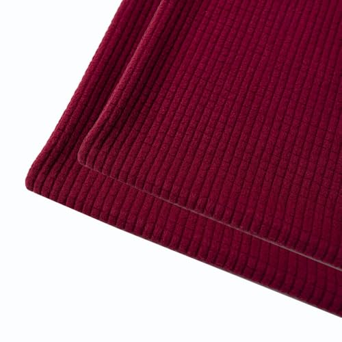 Sofa Kissenbezug 40 X 80 50x70 2er Set Stretch Kord Kissenbezüge 80x80, Zierkissenbezug Dekokissen Sofakissen Mit Reißverschluss Kissenhülle Dekorative Kissen Bezug(Burgundy,60x80 cm) von SWJ-swjssb