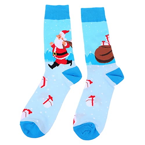 SWOOMEY 1 Paar Weihnachtssocken Männer Socken Weihnachtssocke aus Baumwolle Weihnachten männliche Socken Wintersocken für Männer sockenschuhe Herrensocken im Weihnachtsstil warme Socke von SWOOMEY