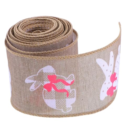 SWOOMEY 1 Rolle Osterband aus Jute mit Drahtkante Breit Yards Flexibel für Bastelarbeiten Geschenkverpackung und Dekoration Strapazierfähig und Vielseitig Einsetzbar SWOOMEY 1 Rolle Osterband aus Jute mit Drahtkante Breit Yards Flexibel für Bastelarbeiten Geschenkverpackung und Dekoration Strapazierfähig und Vielseitig Einsetzbar von SWOOMEY