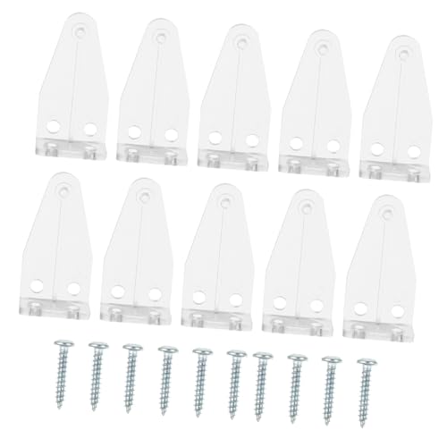 SWOOMEY 10 Stück Teiliges Blinds Bottom Rail Holder aus Klarem Kunststoff Bruchsichere Halteklammern für Horizontale Jalousien Seitliche und Untere Montage Kompatibel mit Roller Blind von SWOOMEY