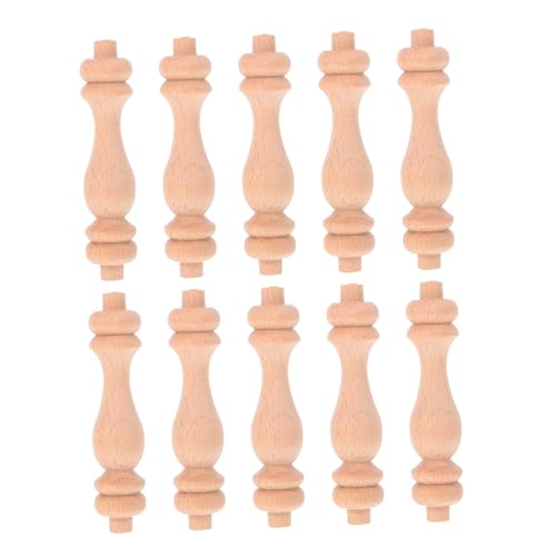 SWOOMEY 10 Stück Unbehandelte Säulen für DIY Projekte Kleine Baluster für Möbel und Zaunreparaturen von SWOOMEY