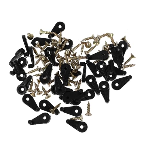SWOOMEY 100 Stück Teiliges Glas Halter Clips mit Schrauben Korrosionsbeständig Kompakt und Langlebig Spiegel und Glasbefestigungsklammern für Sichere Montage in Möbeln und Schränken von SWOOMEY