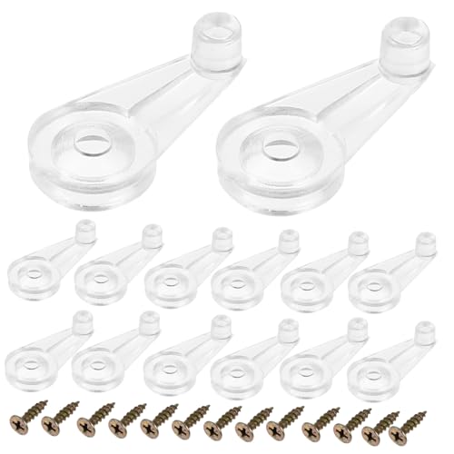 SWOOMEY 100 Stück Teiliges Glashalter mit Schrauben Transparente Glasschraubklammern zur Spiegelbefestigung Stabile Metallglas Clips für Badezimmerspiegel Spiegelhalterungen Wandmontage von SWOOMEY