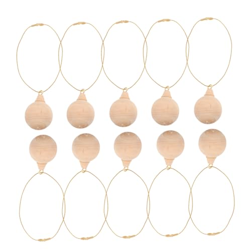 SWOOMEY 10Stücke Unvollendete Hölzerne Weihnachtsverzierung DIY Holzanhänger für Kreative Weihnachtsdekoration Leeres Holzhandwerk für Ihren Individuellen Christbaum von SWOOMEY