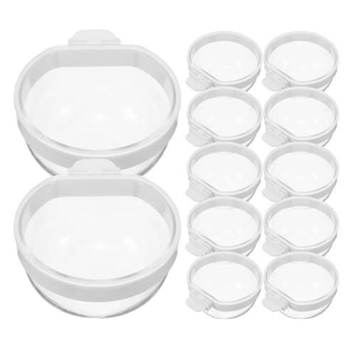 SWOOMEY 12 Stück Vogelfutternapf, Futternapf, Installieren, Vogelfuttertablett, Käfigzubehör für Sittiche, Unzertrennliche, Nymphensittiche, Papageien, transparent, S SWOOMEY 12 Stück Vogelfutternapf, Futternapf, Installieren, Vogelfuttertablett, Käfigzubehör für Sittiche, Unzertrennliche, Nymphensittiche, Papageien, transparent, S von SWOOMEY