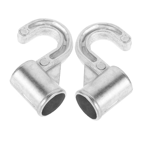 SWOOMEY 2 Stück Haken Aus Metall Kleiderhaken Für Die Garderobe Haken Schrankhaken Modern Über Industriell Aufhänger Kleiderbügel Kleiderschrank Silber Aluminiumlegierung von SWOOMEY