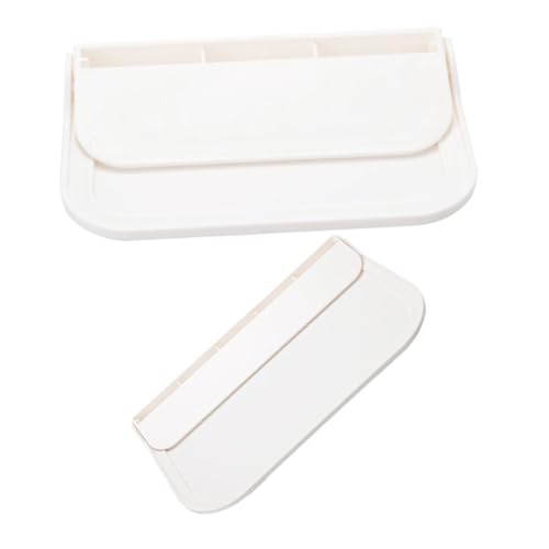 SWOOMEY 2 Stück Kleine Faltbare Wandregale Selbstklebende Badezimmerablage für Handtücher und Tissue Organisation Design Robust und Pflegeleicht von SWOOMEY