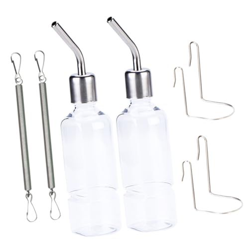 SWOOMEY 2 Stück Trinkflasche für Hamster und Meerschweinchen Auslaufsichere Wasserflasche mit Mundstück Hängend Installieren Transparentes Design für Tierüberwachung SWOOMEY 2 Stück Trinkflasche für Hamster und Meerschweinchen Auslaufsichere Wasserflasche mit Mundstück Hängend Installieren Transparentes Design für Tierüberwachung von SWOOMEY