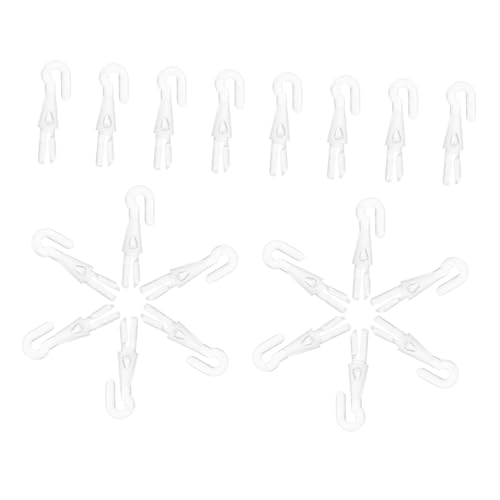 SWOOMEY 20 Stück Blind Wand Hook Ersatzteile Transparent Flexibler Haken mit Fragezeichen Design Bruchsicher Kompatibel für Jalousie Stangen Sicherer Sitz für Wohn und Bürofenster von SWOOMEY