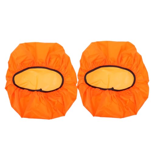 SWOOMEY 2st Wasserdichter Toilettensitzbezug Wunder Modische Hausschuhe Antirutschmatten Bahnhof Vlies Indoor-Hausschuhe Figur Spitzenständer Schwarzer Toilettendeckel Bad Polyester Orange von SWOOMEY