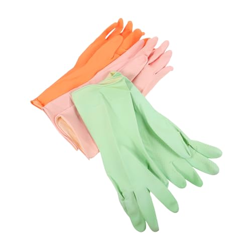 SWOOMEY 3 Paare rutschfeste Handschuhe latexhandschuhe Hausarbeitshandschuhe Hände, die Handschuhe reinigen wiederverwendbare Geschirrspülhandschuhe Haushaltshandschuhe Emulsion SWOOMEY 3 Paare rutschfeste Handschuhe latexhandschuhe Hausarbeitshandschuhe Hände, die Handschuhe reinigen wiederverwendbare Geschirrspülhandschuhe Haushaltshandschuhe Emulsion von SWOOMEY