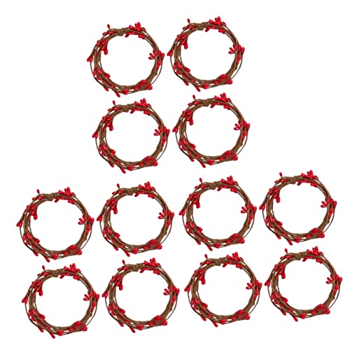 SWOOMEY 3 Sätze Künstliche Rote Beerengirlande Rattan Dekoration Für Weihnachten Für DIY Projekte Ca Für Fenster Wände Und Feiern 4 Stück * 3 von SWOOMEY