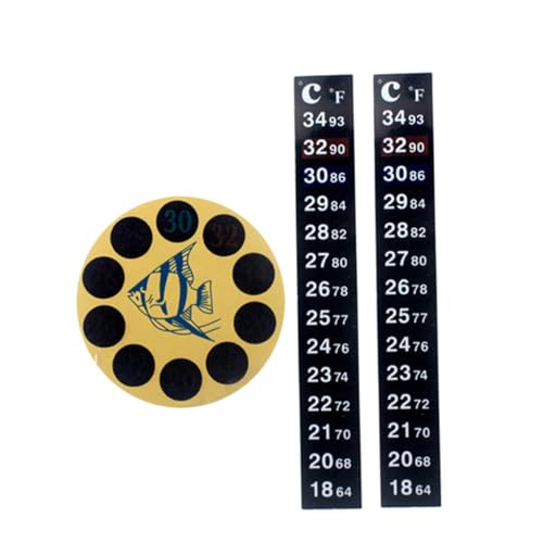 SWOOMEY 3 Stücke Aquarium Patch Thermometer Kompakt und Tragbar Selbstklebender Temperaturmesser für Innen Außen-aquarien Robustes Zubehör für Fischbecken Einfache Installation Präzise SWOOMEY 3 Stücke Aquarium Patch Thermometer Kompakt und Tragbar Selbstklebender Temperaturmesser für Innen Außen-aquarien Robustes Zubehör für Fischbecken Einfache Installation Präzise von SWOOMEY