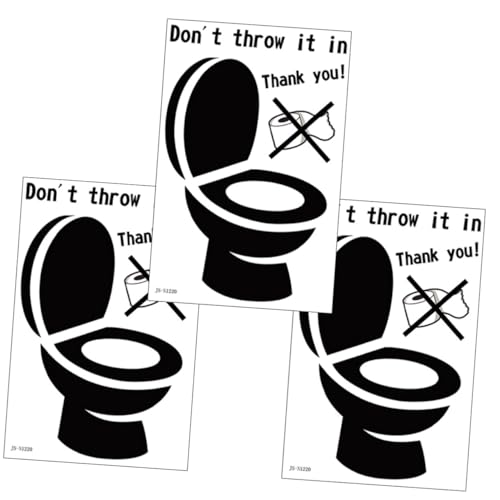 SWOOMEY 3Stücke Toilettensitz Aufkleber Wandtattoos Kreative Erinnerung für Waschraum Abnehmbar und Langlebig Dekoration für Toiletten und Gästezimmer SWOOMEY 3Stücke Toilettensitz Aufkleber Wandtattoos Kreative Erinnerung für Waschraum Abnehmbar und Langlebig Dekoration für Toiletten und Gästezimmer von SWOOMEY