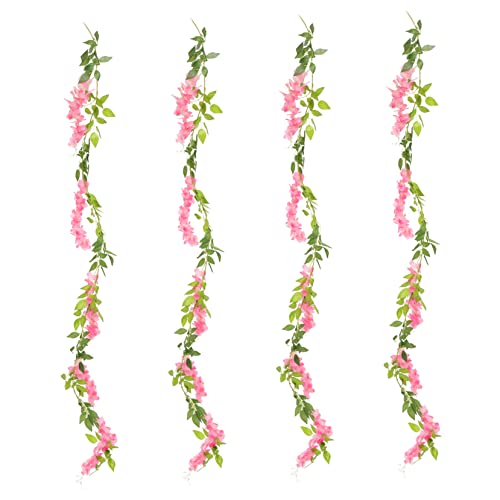 SWOOMEY 4 Stück Künstliche Wisteria Blütenranken Realistische Hängende Blumen für Hochzeitsdekoration und Wandgestaltung Geeignet für Feste Partys und Garten Deko SWOOMEY 4 Stück Künstliche Wisteria Blütenranken Realistische Hängende Blumen für Hochzeitsdekoration und Wandgestaltung Geeignet für Feste Partys und Garten Deko von SWOOMEY