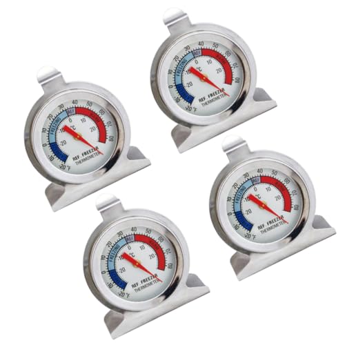 SWOOMEY 4 Stück Langlebige Thermometer aus Edelstahl für Kühlschrank und Gefrierschrank Temperaturbeständig Handlich für Zuhause und Büro Silberfarben mit Papierverpackung SWOOMEY 4 Stück Langlebige Thermometer aus Edelstahl für Kühlschrank und Gefrierschrank Temperaturbeständig Handlich für Zuhause und Büro Silberfarben mit Papierverpackung von SWOOMEY
