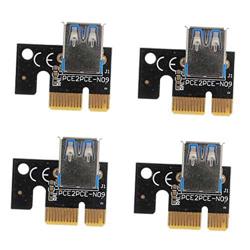 SWOOMEY 4 Stück Riser-Karte Computeradapter PCIe 1x zu 16x Konverter led Wandleuchte innen USB The Professional Computerzubehör pci-e 1x zu 16x Konverter Rechner Verlängerungskabel von SWOOMEY