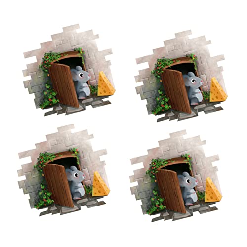 SWOOMEY 4 Blätter Cartoon Mäuse Wandaufkleber Abnehmbare Wandtattoos für Schlafzimmer und Kinderzimmer Selbstklebend PVC Material Kreative Wanddekoration SWOOMEY 4 Blätter Cartoon Mäuse Wandaufkleber Abnehmbare Wandtattoos für Schlafzimmer und Kinderzimmer Selbstklebend PVC Material Kreative Wanddekoration von SWOOMEY