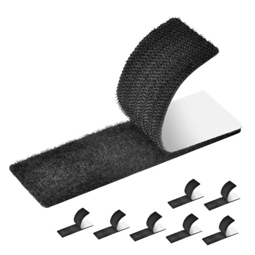 SWOOMEY 8 Stück Klettband Antirutschunterlage Teilig Selbstklebend Stark Haftend für Teppiche und Möbel Wiederverwendbar für Sichere Fixierung und Einfache Anwendung von SWOOMEY